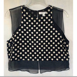 Black & White Polka Dot Crop Top - Elizabeth and James Medium